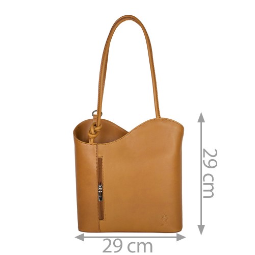 Geanta piele maro ocru GF662
