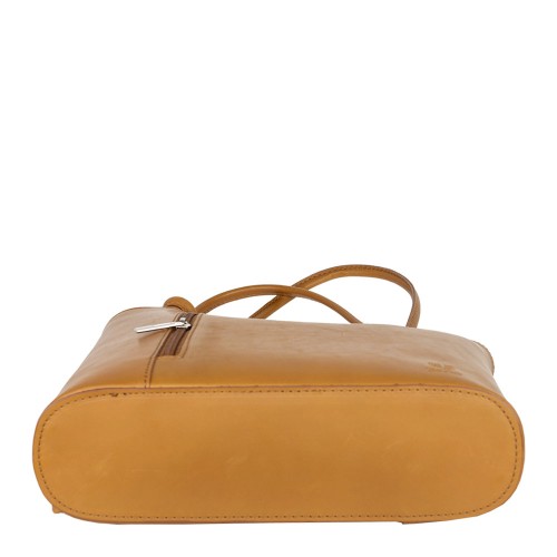 Geanta piele maro ocru GF662