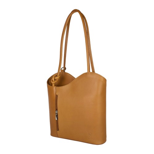 Geanta piele maro ocru GF662