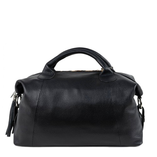 Geanta piele neagra par imprimat GF668