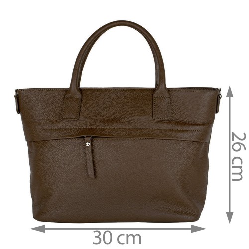Geanta piele naturala maro inchis GF680