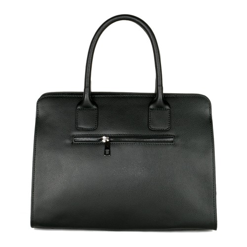 Geanta piele naturala neagra GF683