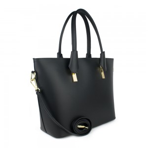 Geanta piele naturala neagra GF684