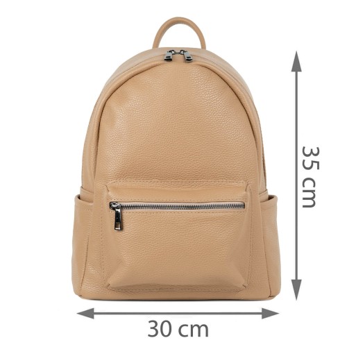Rucsac piele naturala taupe GF690