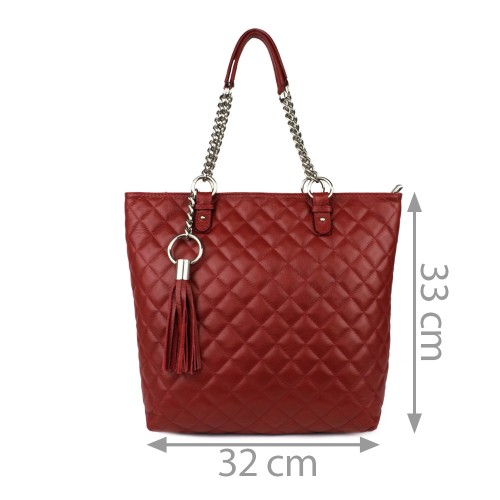Geanta piele rosu inchis GF697