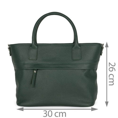 Geanta piele naturala verde inchis GF700