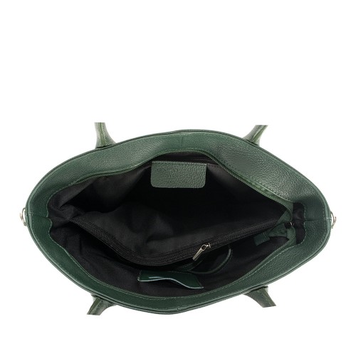 Geanta piele naturala verde inchis GF700