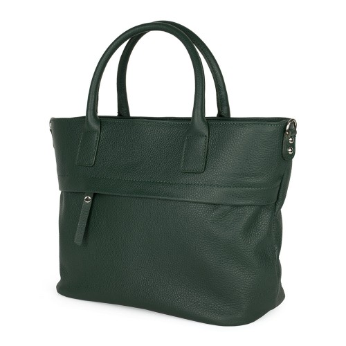 Geanta piele naturala verde inchis GF700