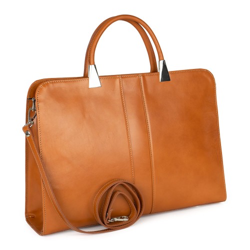 Geanta piele maro camel GF702