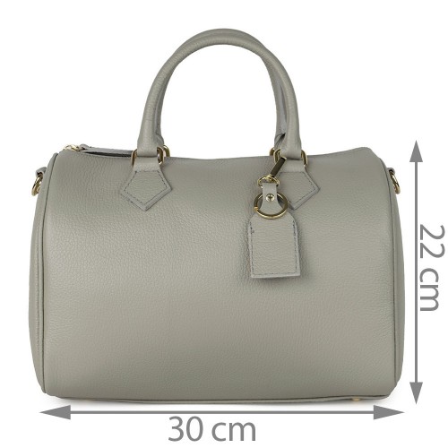Geanta piele naturala gri GF710