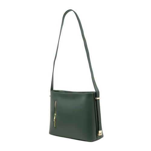 Geanta piele naturala verde inchis GF713