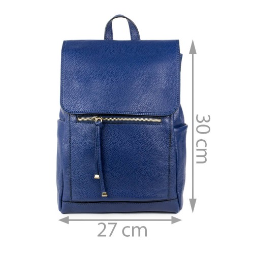 Rucsac piele naturala albastru inchis GF726