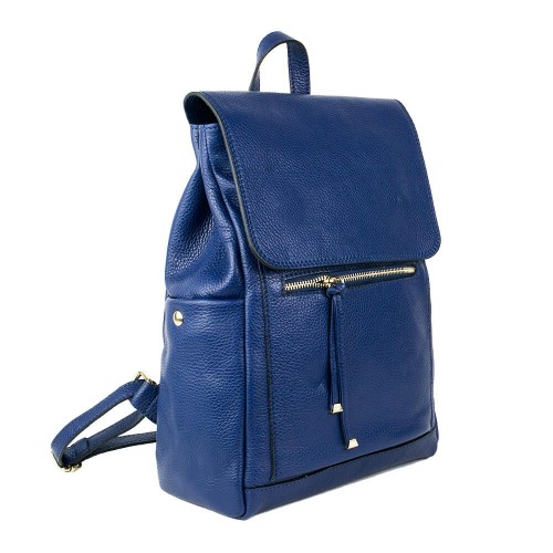 Rucsac piele naturala albastru inchis GF726