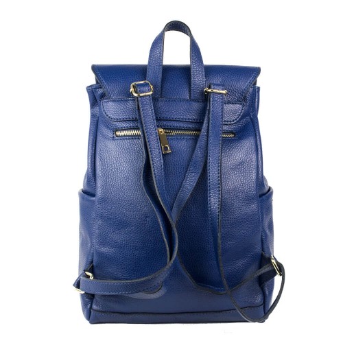 Rucsac piele naturala albastru inchis GF726