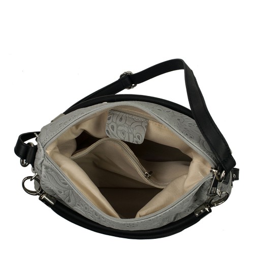 Geanta piele gri deschis GF731