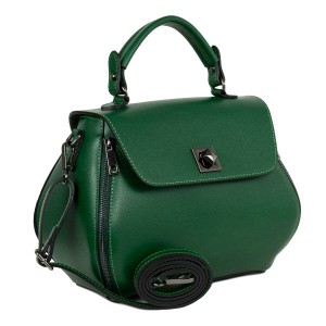 Geanta piele verde inchis  GF735