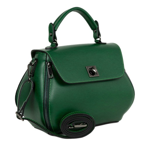 Geanta piele verde inchis  GF735