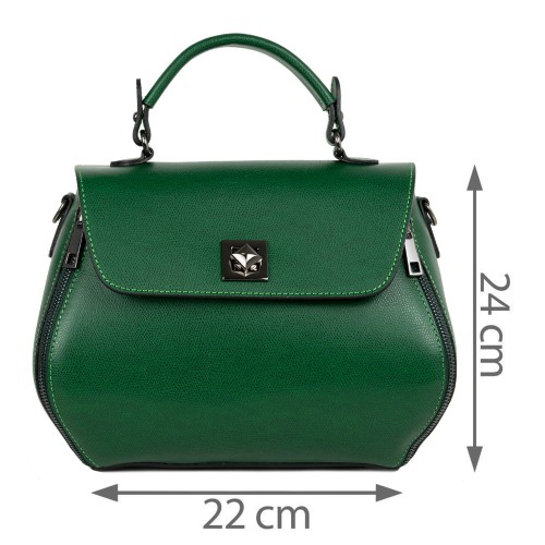 Geanta piele verde inchis  GF735