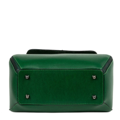 Geanta piele verde inchis  GF735