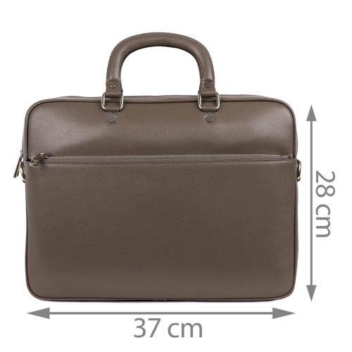 Geanta piele taupe tip servieta GF745