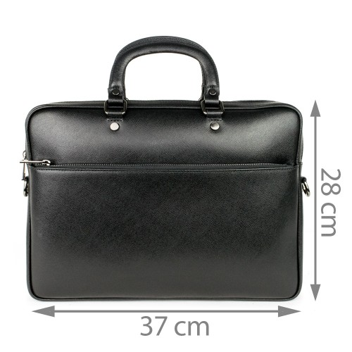 Geanta piele neagra tip servieta GF746