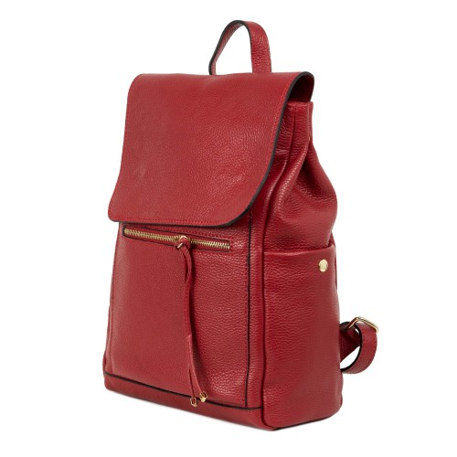 Rucsac piele rosie GF749