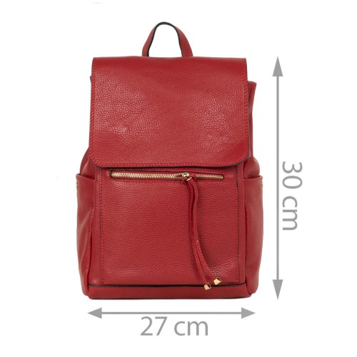 Rucsac piele rosie GF749