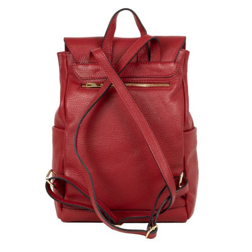 Rucsac piele rosie GF749