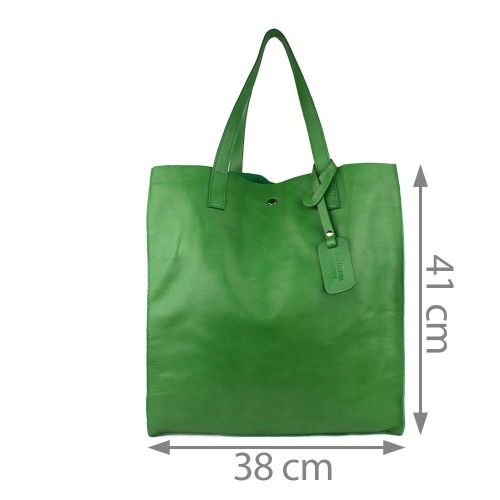 Geanta piele verde GF752
