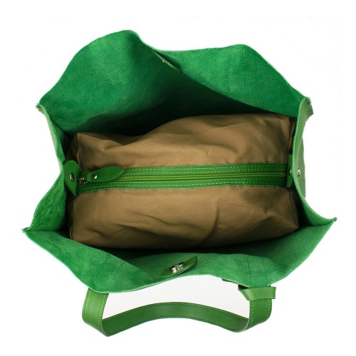 Geanta piele verde GF752
