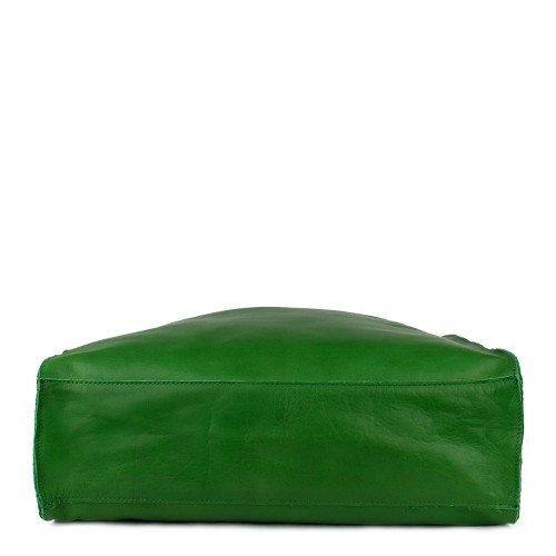 Geanta piele verde GF752