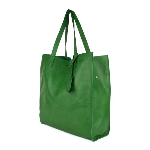 Geanta piele verde GF752