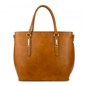 Geanta piele maro deschis GF755