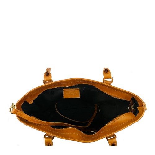 Geanta piele maro deschis GF755