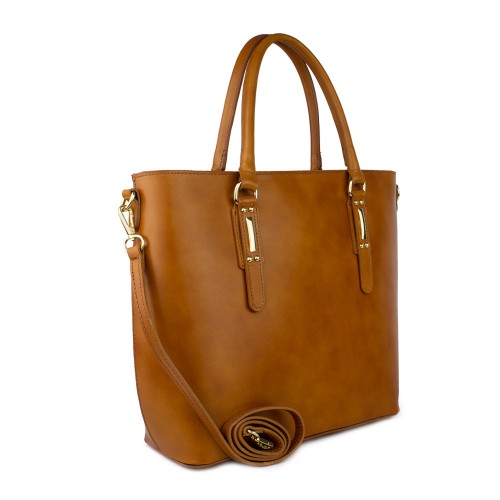 Geanta piele maro deschis GF755