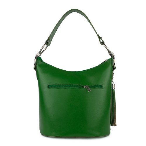 Geanta piele verde GF756