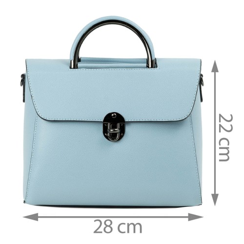 Geanta piele bleu deschis GF760