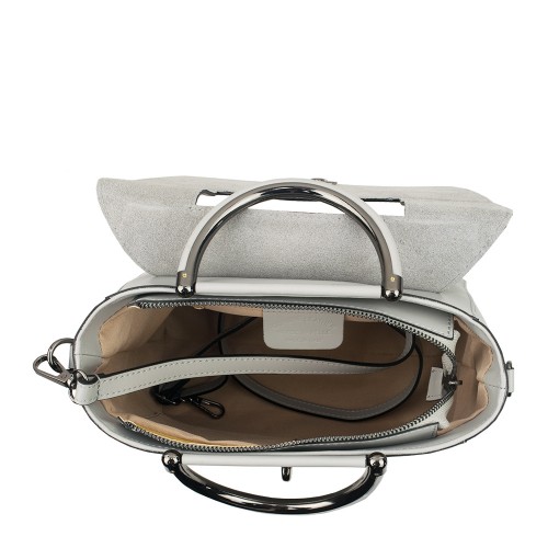 Geanta piele gri deschis GF762