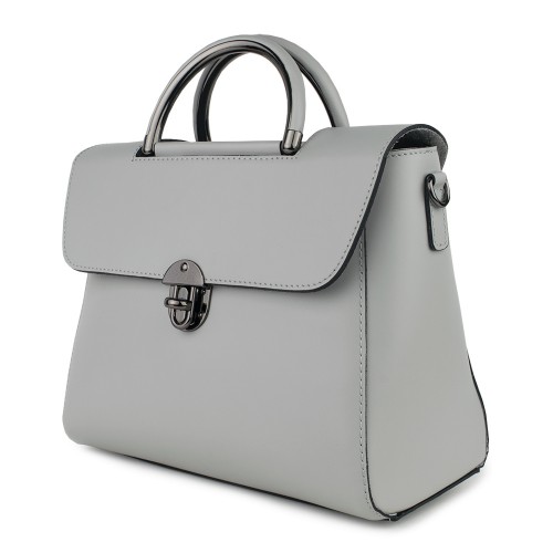 Geanta piele gri deschis GF762