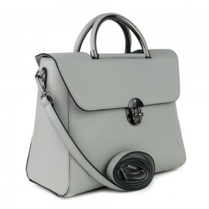 Geanta piele gri deschis GF762