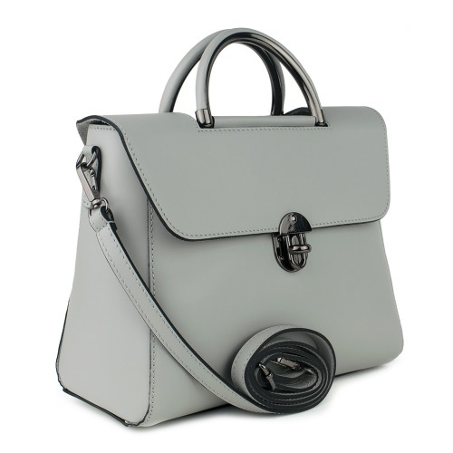 Geanta piele gri deschis GF762