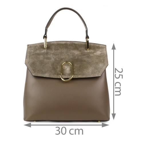 Geanta piele taupe GF773