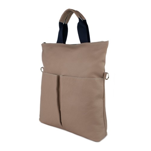 Geanta piele taupe deschis GF787