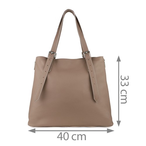 Geanta piele taupe GF788