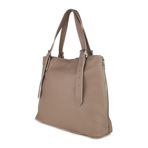 Geanta piele taupe GF788