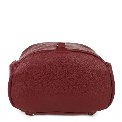 Rucsac piele naturala rosu inchis GF814
