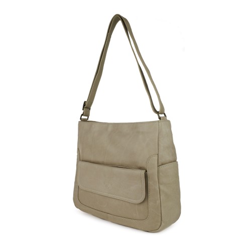 Geanta piele crem GF819
