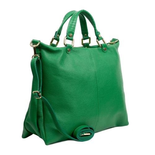 Geanta piele verde GF830