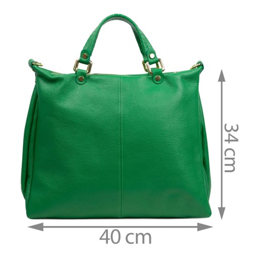 Geanta piele verde GF830
