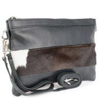 Plic piele negru/ par GF840